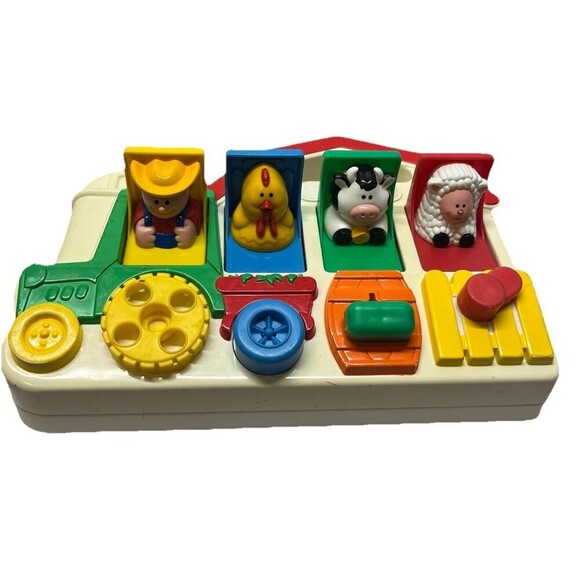 Vintage Fisher-Price Pop-Up Farm 1993 Baby Activity Center - Picture 1 of 4
